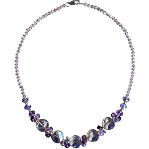 Multi Color Crystal Bead Statement Necklace